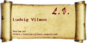 Ludvig Vilmos névjegykártya